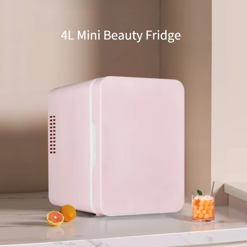 Small 4L Mini Beauty Fridge Portable Cooler Warmer Car Home Use for Cosmetics Makeup Beverage Drinks Storage