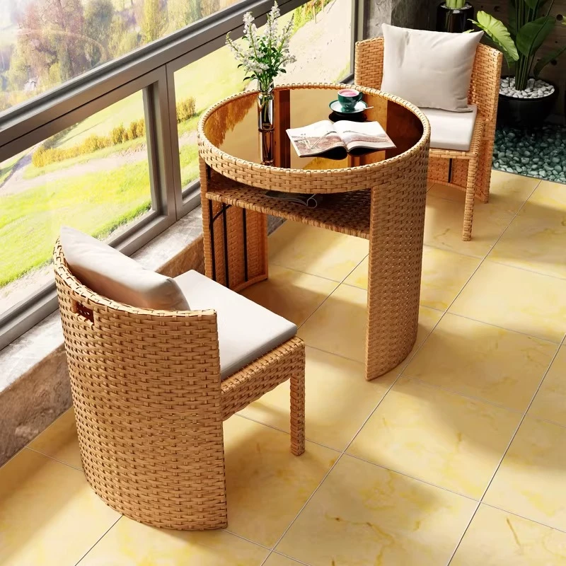 

Balcony small table and chair, tea table and chair combination