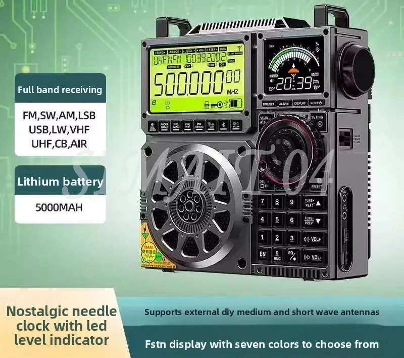 C919 Widescreen Aviation Full-band Radio Card Bluetooth Speaker VHF VHF APP Remote Control