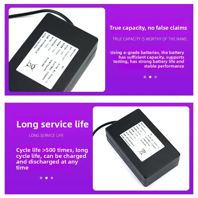 18650 Lithium Battery 14.8V 7500mAh Large Capacity Power Battery for Electric Vehicle Balance Car Sweeper