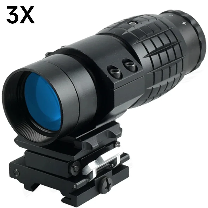 558 홀로그램 스코프 558+3x 전술 광학 시력(플립업 포함) 빠른 분리형 빨간색/녹색 도트 사냥 Airsoft 3x 돋보기