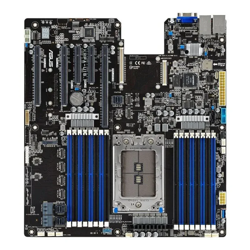 KRPA-U16 Sigle Server Motherboard Support EPYC 7003 & 7002 Socket SP3 (LGA 4094) EEB Server Motherboard