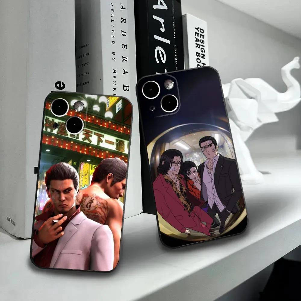 Game Y-Yakuza 0 Phone Case For iPhone16,15,14,13,12 Mini 11 Pro XR,X,XS,MAX 7,8 Plus Silicone Cover Soft Black