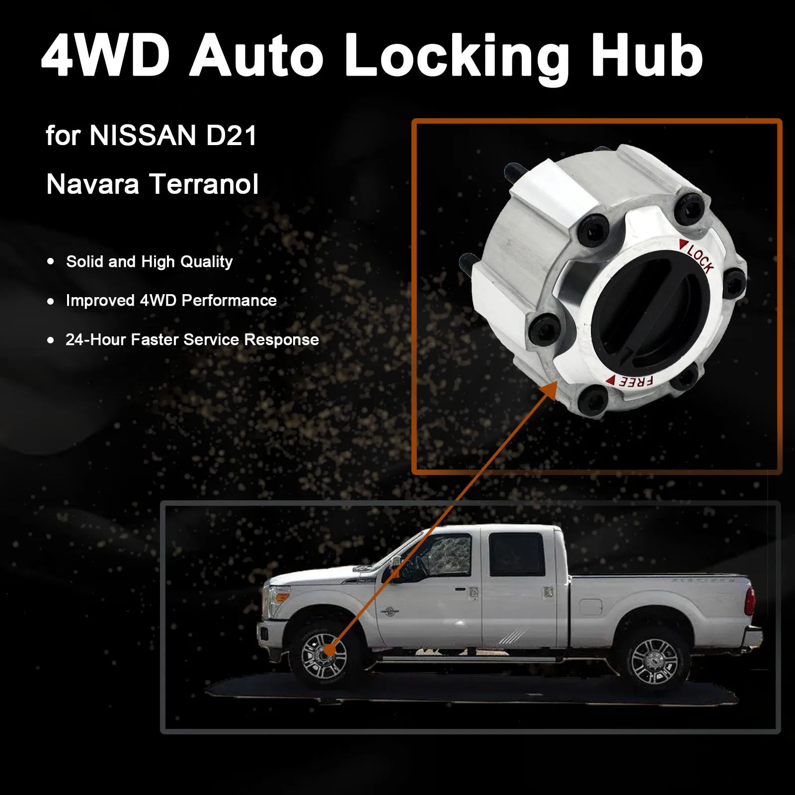 40250-2S610 For Nissan 4x4 D21 D22 Pickup Xterra Pathfinder Navara Free Wheel Locking Hub Padlocks 28 Splines Auto Accessories