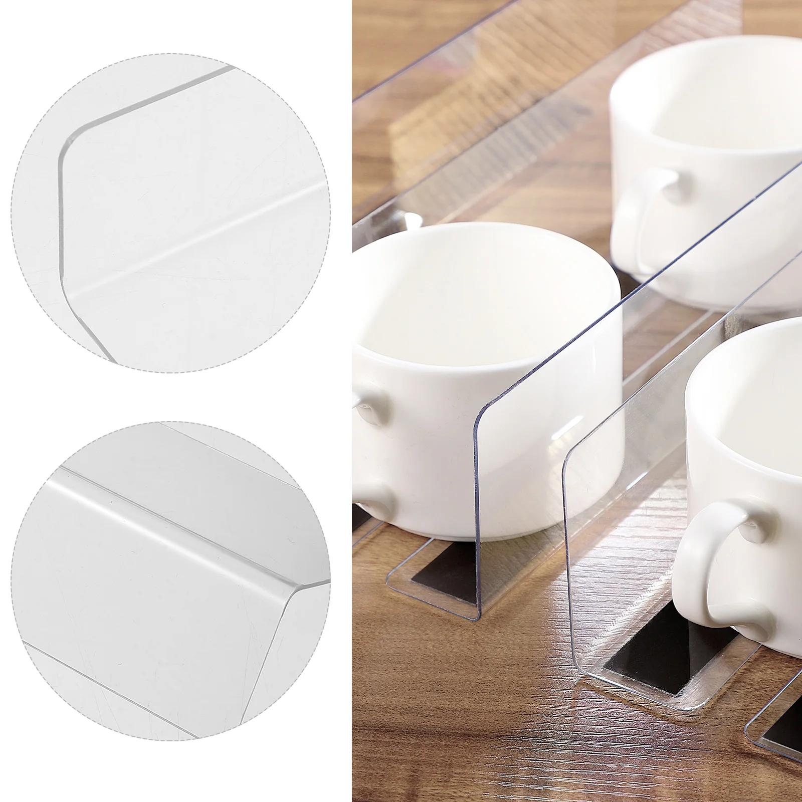 

10Pcs L Shape Commodity Dividers Clear PVC Shelf Dividers Cabinet Organizers Transparent Retail Shelving Closet Storage