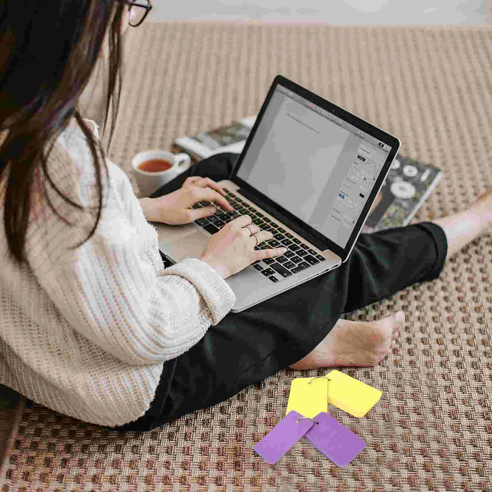 4 PCS Pocket Notebook Small Student Stationery Keychain Loose-leaf Memo Pads Mini Spiral