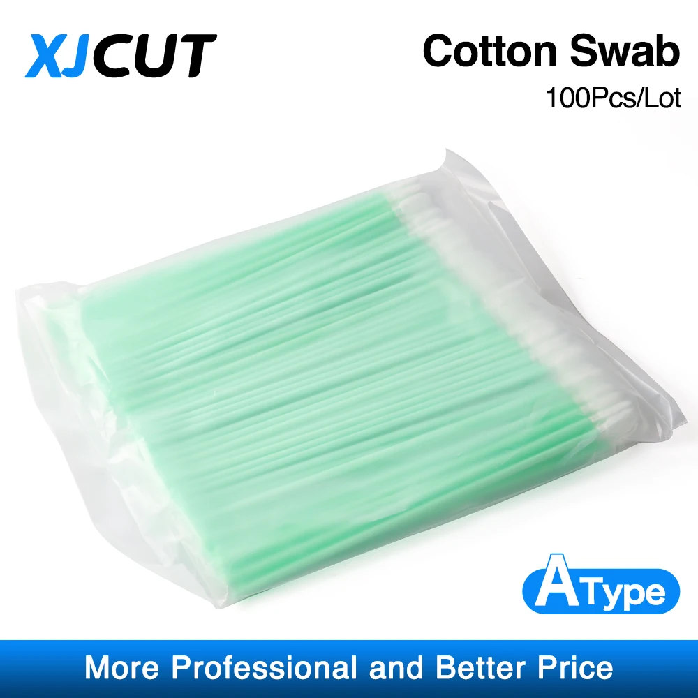 100Pcs Industry Cotton Micro Swab Cleaning Tools Nonwoven Anti-static Dust Off for Cleaning Laser Lens Protective Windows Parts