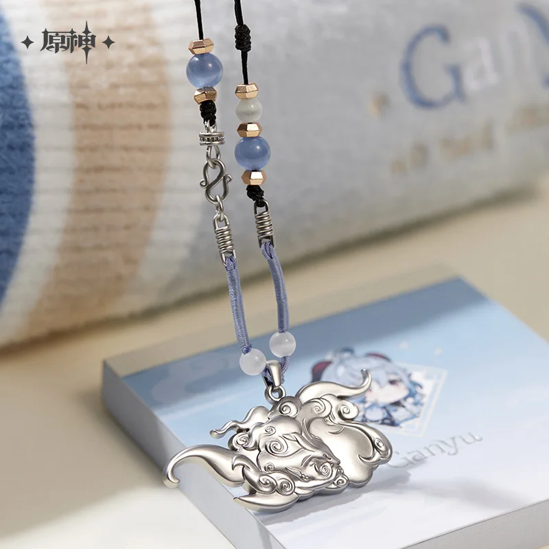 Game Genshin Impact Ganyu Official Necklace Pendant Women Men Props Jewelry Anime Cute Cosplay Gifts