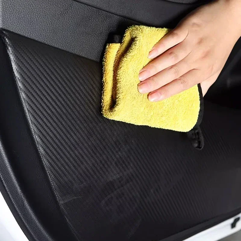 For Toyota Corolla Cross XG10 2021-2024 2025 Car Door Anti Kick Pad Carbon Fiber Leather Texture Anti Dirt Protective Sticker