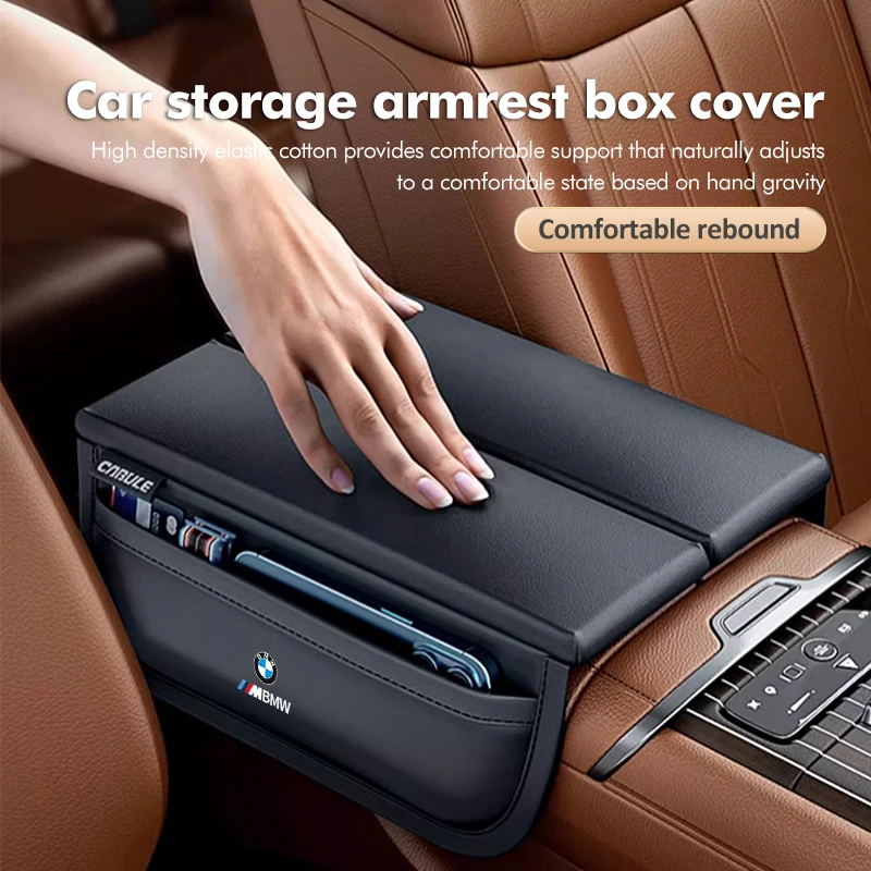 Car Armrest Box Pad Thicken Center Console Protector Cover For BMW E87 E70 E91 E30 G20 E92 E93 E60 E46 E90 G30 E53 X1