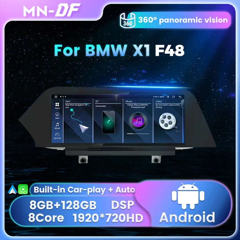 NEW 1920*720 Screen Android 13 Car Radio Multimedia Player Stereo Car-play Android Auto BT DSP For BMW X1 X2 F48 F49 F39