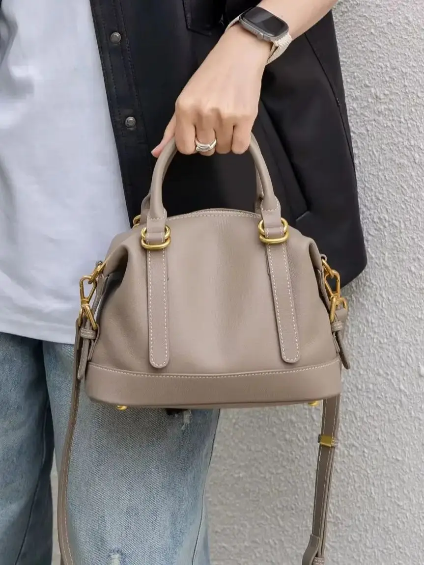 

Genuine Grade Leather Women's Handbag Luxury Designer Brand Top-handle Bag Ladies Shoulder Crossbody Purses Bags for Woman Tote