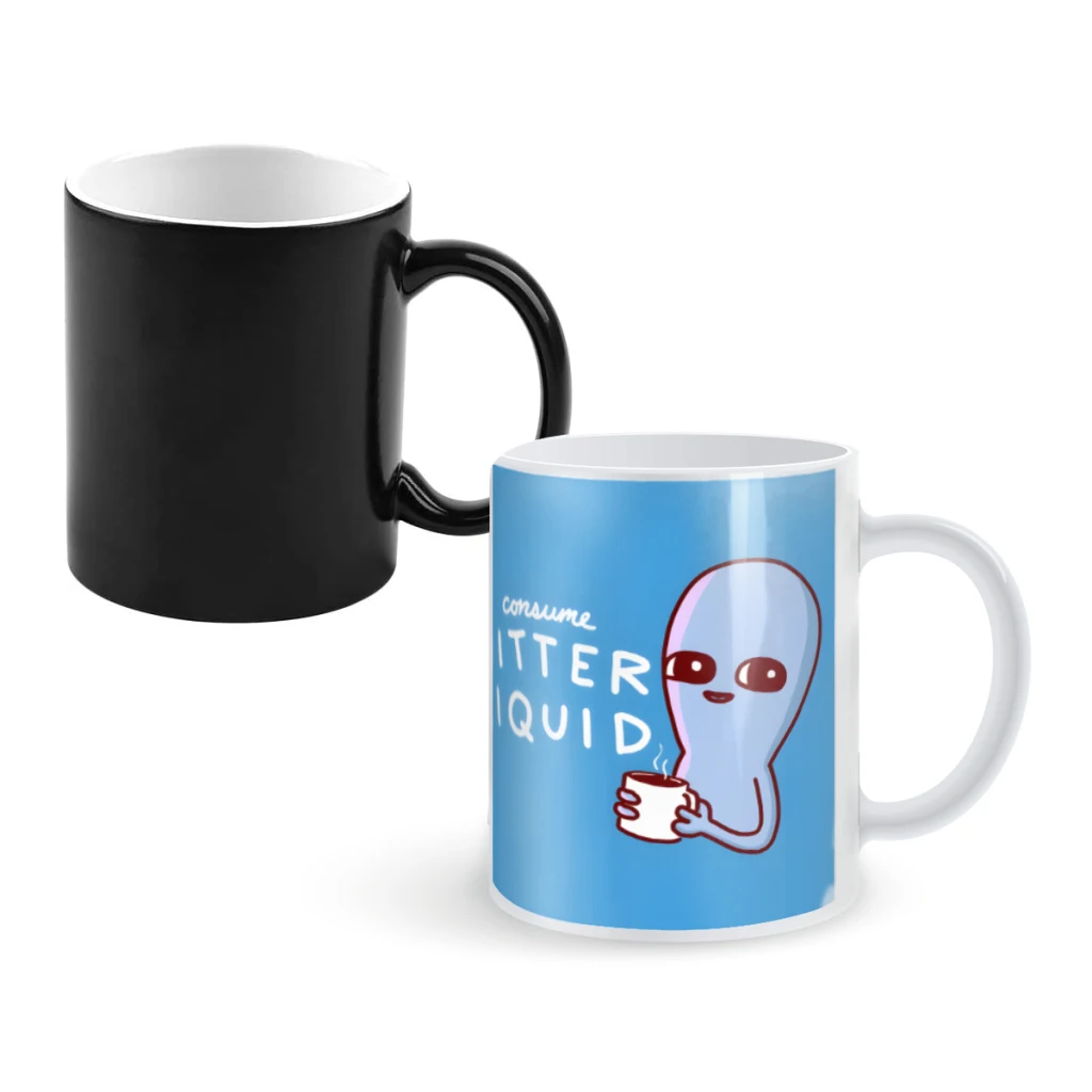 

Strange Planet Consume Jitter LiquidCoffee Mugs And Mug Creative Color Change Tea Cup Ceramic Milk Cups Novelty Gifts