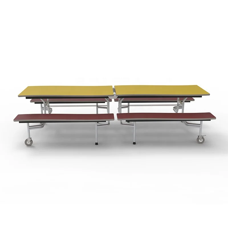 School Furniture Folding Cafeteria Tables Stainless Steel Tables and Benches