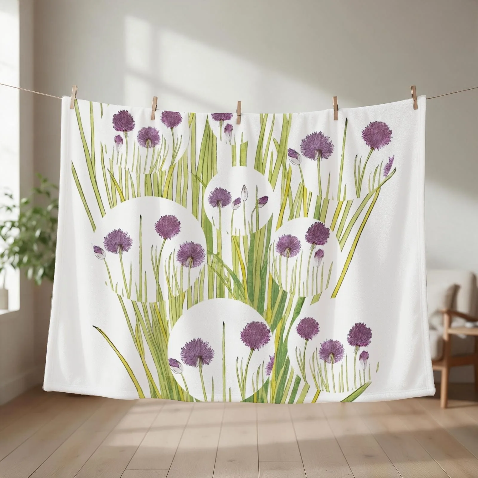 Botanical watercolour Throw Blanket Bed linens Baby Thin Moving Blankets