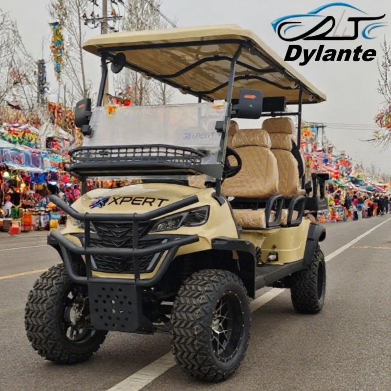 

Гольф-кара, оптовая продажа, 6-местная новая модель E, двигатель 5000 Вт, электрический охотничий багги, 60 В/72 В, литиевые электрические тележки для гольфа для взрослых