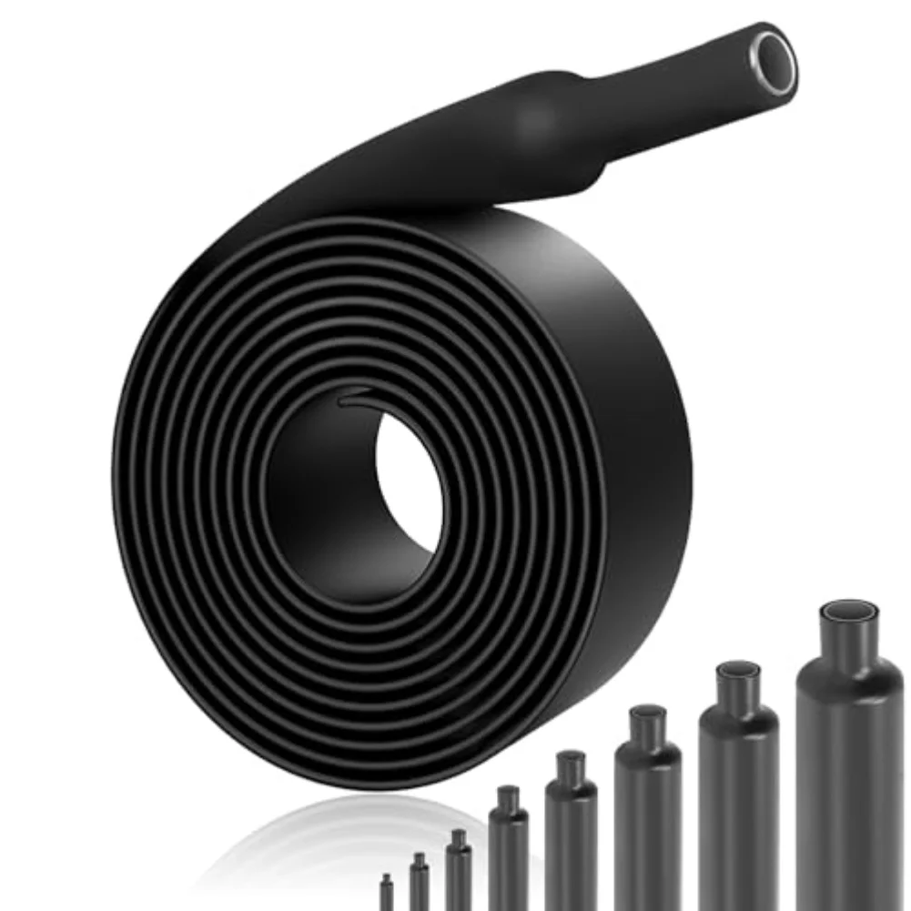 Heat Shrink Tubing Kit 8 Pieces Polyolefin 1 5M Length 4 6 8 12 16 20 24 32MM for Wire Insulation and Electrical Repairs