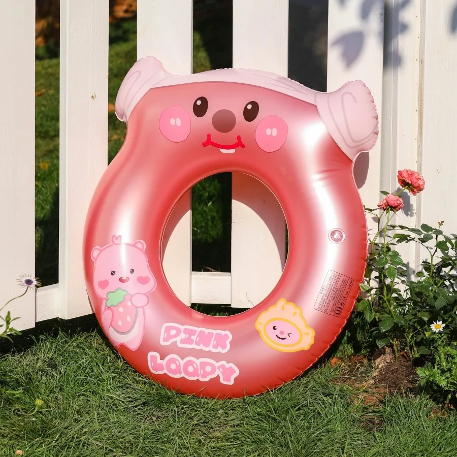 Colchón inflable con patrón de cerdo de dibujos animados para adultos y niños, colchoneta para fiesta en la piscina, Flotador para playa y deportes acuáticos, Verano