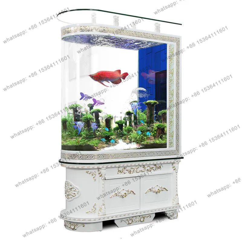 

Living room household large aquarium glass 1.2 meters 1.5 meters ecological floor screen partition