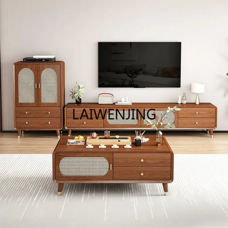 

SGF new Chinese coffee table TV cabinet storage locker integrated
