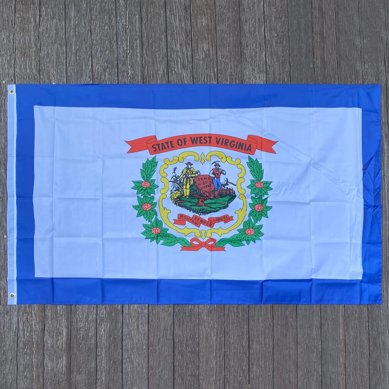 xvggdg  90x150cm   usa state West Virginia flag  Polyester banner  with Brass Grommets 3 X 5 Ft