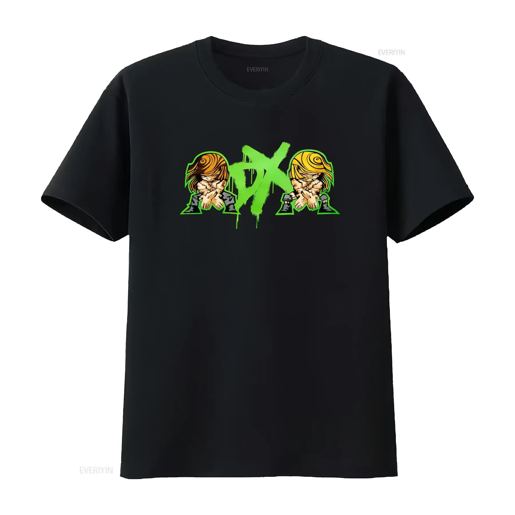 T shirt Dx Girocollo casual tessuto leggermente elasticizzato vestibilità regolare motivo stampato perfetta per uomo tutte