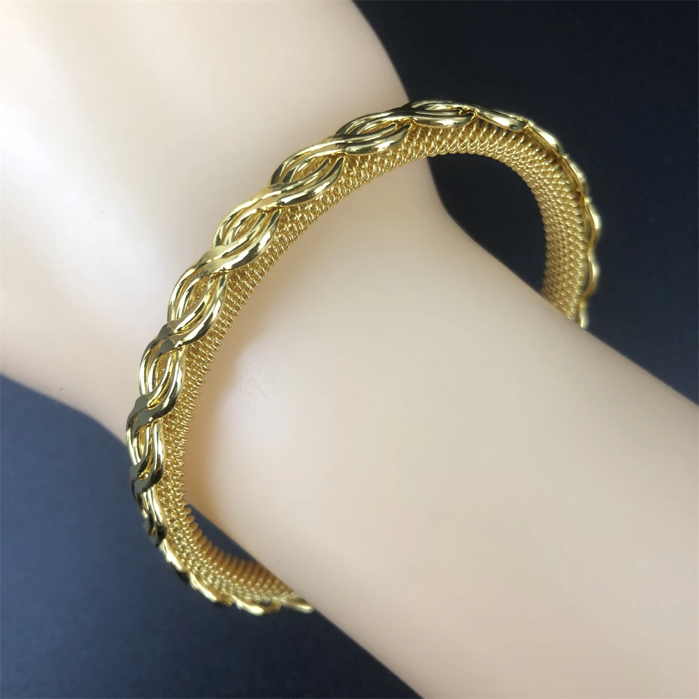 

Jewelry4you New Luxury Dubai Gold Color Bangles For Women Bridal Charm Bracelet Nigerian Wedding Gift African Jewelry Party