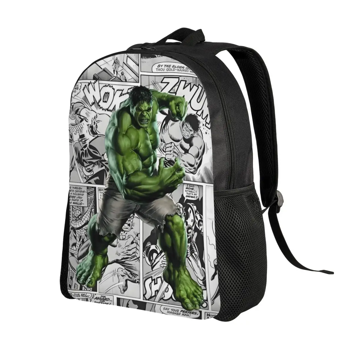 Custom Comics Hulk Travel Backpack Women Men School Laptop Bookbag Cartoon Movie College Student Daypack Bags