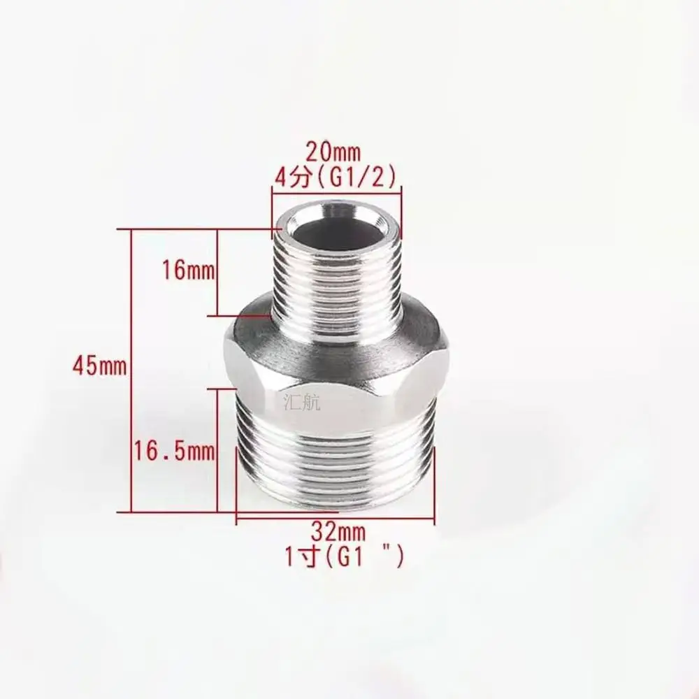 

Соединитель из нержавеющей стали с двойной наружной резьбой 201, утолщенный, несколько спецификаций, шестигранный соединитель для ниппельной трубы из нержавеющей стали