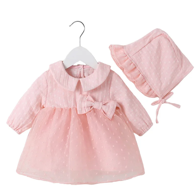 

Newborn Baby Girls Long Sleeve Rompers Skirt Hemline Bodysuit Infant Outfits Girl Clothes spring and autumn