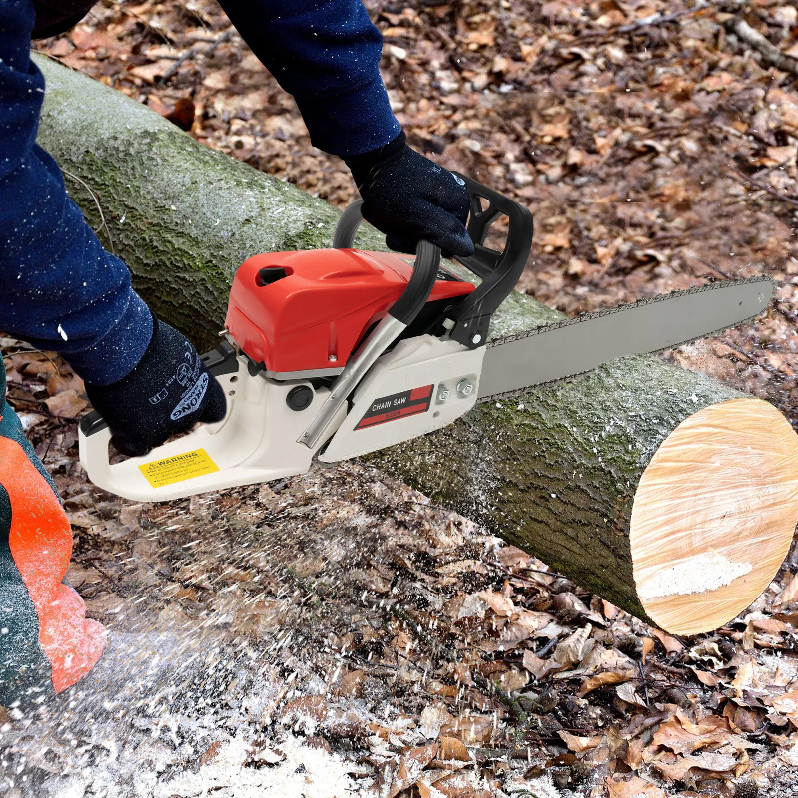 52cc 22 Inch Chainsaw, Suitable For Tree, Wood, Farm, Garden, Pasture, And Forest Logging