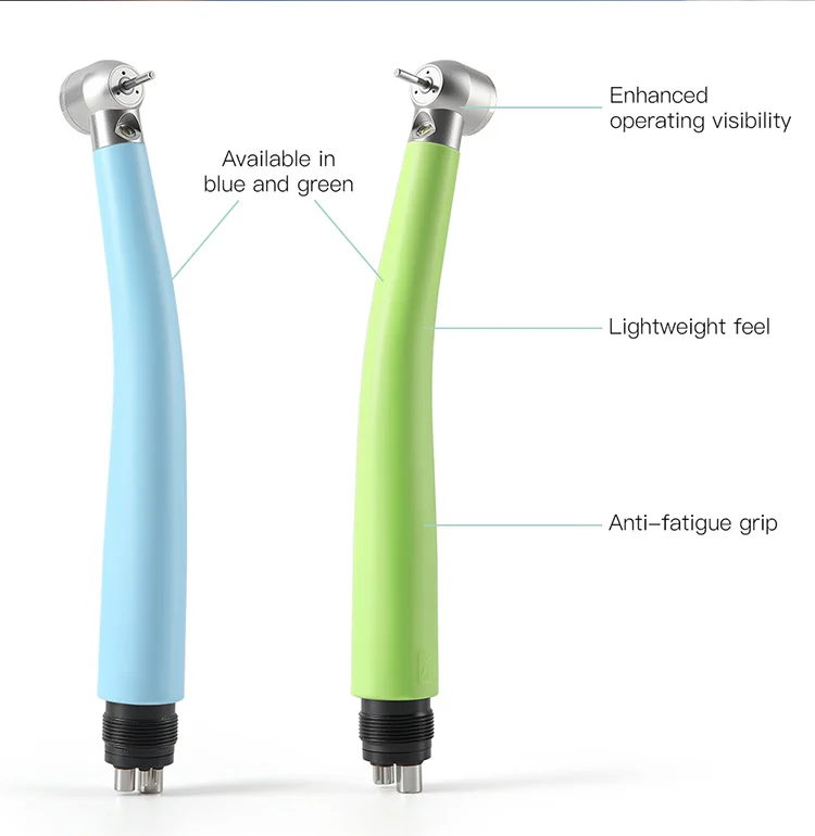 AZDENT 2/4 Löcher Dental High Speed Handstück LED Integrieren E-generator Push Button Rotor Patrone Keramik Lager 3 wasser Spray – Detail 9