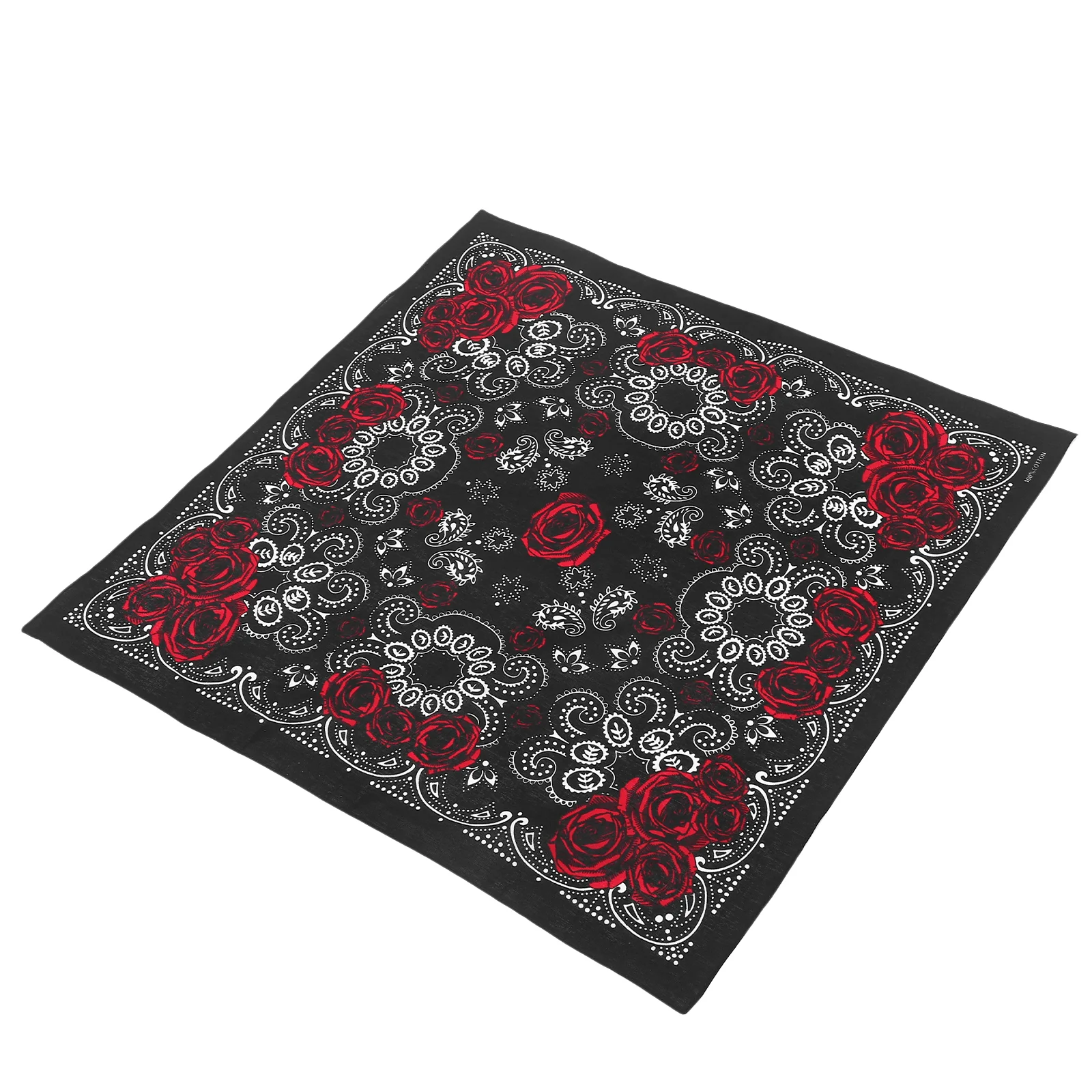 Printed Headscarf Double Sided Bandana Headbands Men Cotton Bandanas Bandannas for Black Rose Women