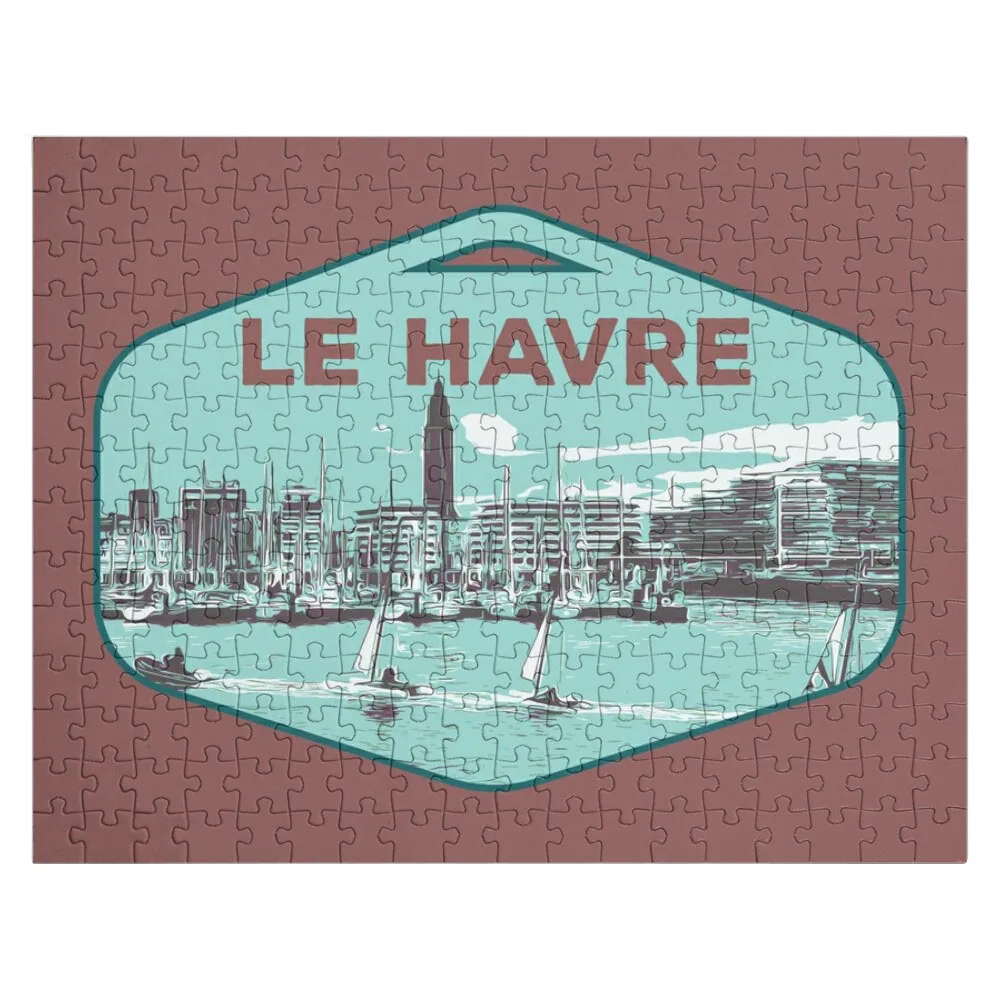 Le havre France è la mia lussuosa città natale Jigsaw Puzzle Puzzle personalizzato in legno regali personalizzati