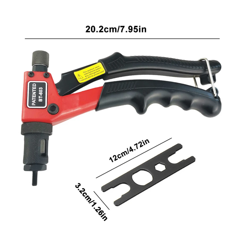 Allsome BT-603 manuelle Niet pistole (m3/m4/m5/m6) Handniet-Werkzeugs atz Niet mutter Einstell werkzeug Mutter-Setter