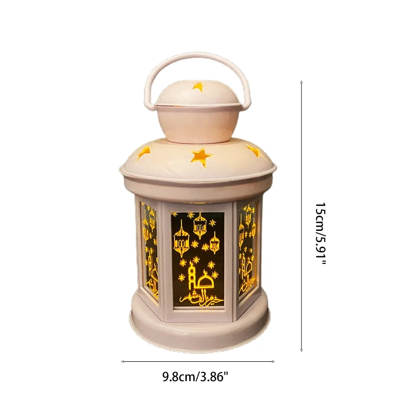 3D Acrylic Ramadan Lamp Night Light Bedroom Bedside Muslim Festival Table Lamp Muslim Party Hanging Decorations