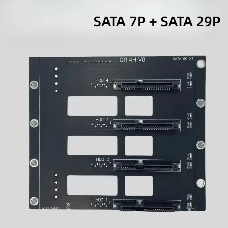 3/4/5-Bays SATA Hard Drives Backplane 6Gbps 4-Power NAS Chassis Adapter Storage Server Expansion Board for 2.5 3.5 HDD Hard Disk