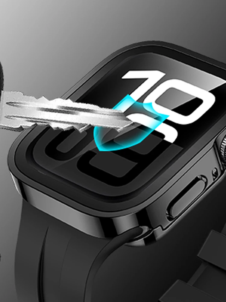 Hülle für Apple Watch Displayschutzfolie 11 10 46 mm 42 mm Zubehör Gehärtetes Glas Harte Stoßstangenabdeckung iWatch Serie 11 Schutzhülle