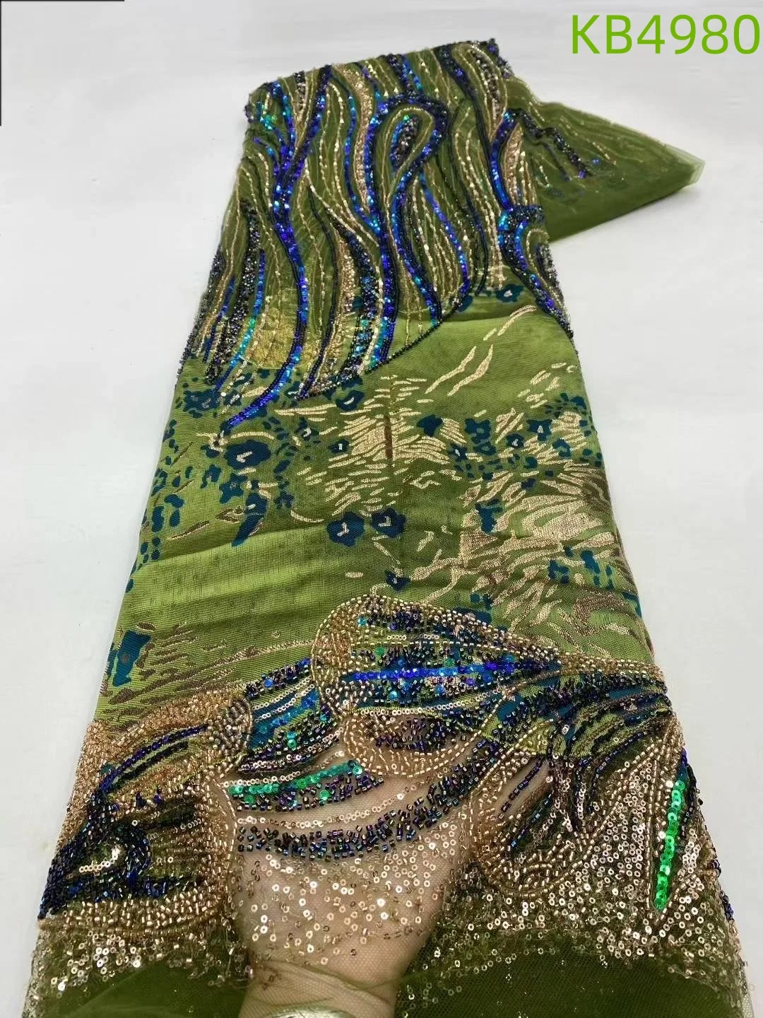 

Оливер Грин, бархатное кружево с бисером и блестками, африканская кружевная ткань, 5 ярдов, высокое качество, 2025 последовательность, тюль, кружево для шитья KB4980