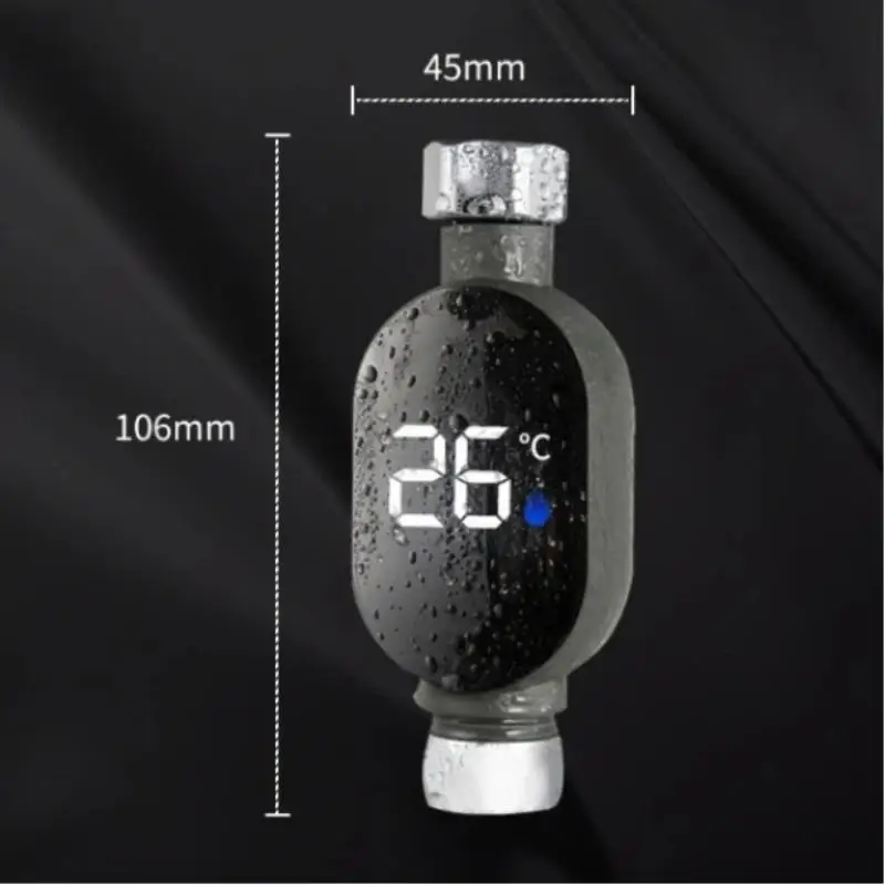 Shower Temperature Monitor Anti-scald Reminder LED Display Faucet Water Thermometer for Baby Care