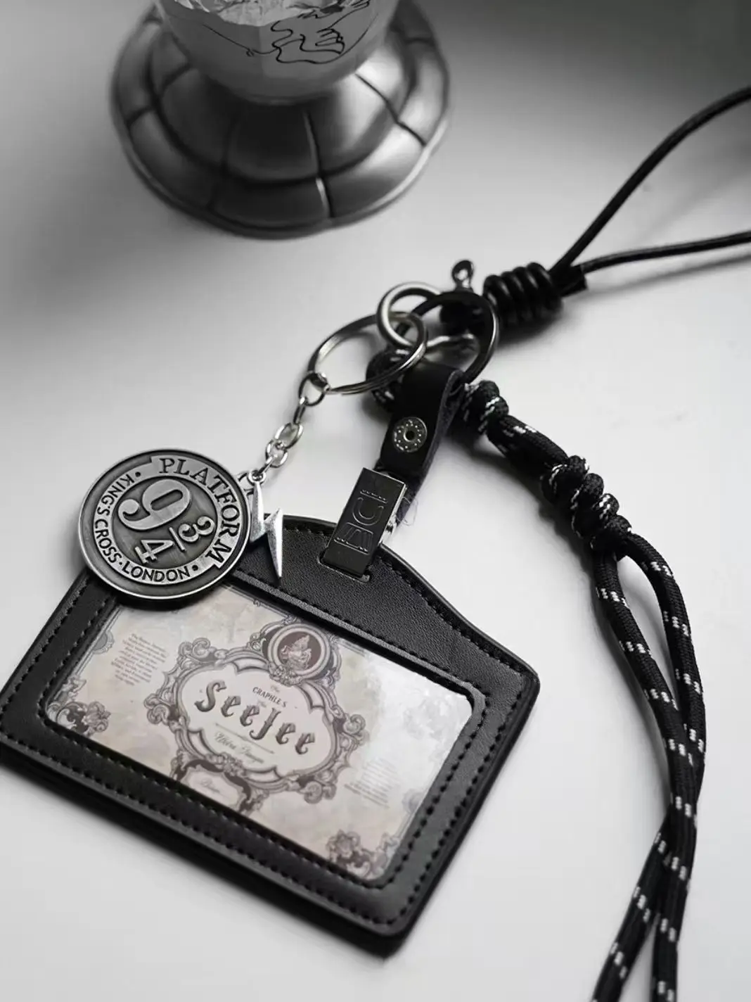 3 inch PU Card Holder Keychain Rope Decoration Photo Card Holder  Bag Hanger Pendant Keyring Kpop Small Card Show