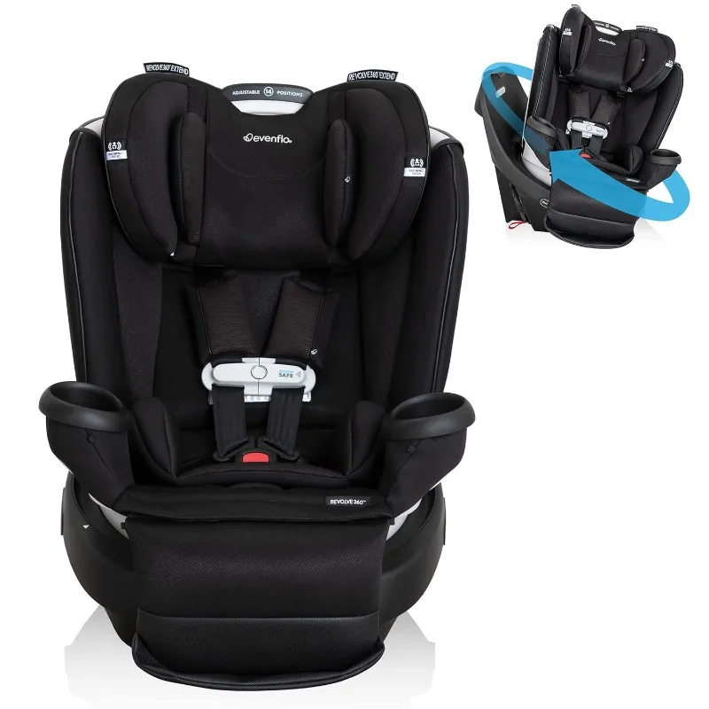 Gold Revolve360 Extend All-in-One Rotational Car Seat with SensorSafe (Onyx Black)