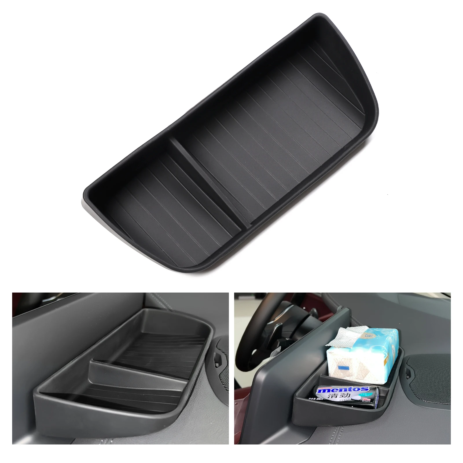 Dashboard Storage Box for BMW X3 X4 2020 ~ 2022 M Center Console Hidden Tray Behind Screen Accessories Silica gel