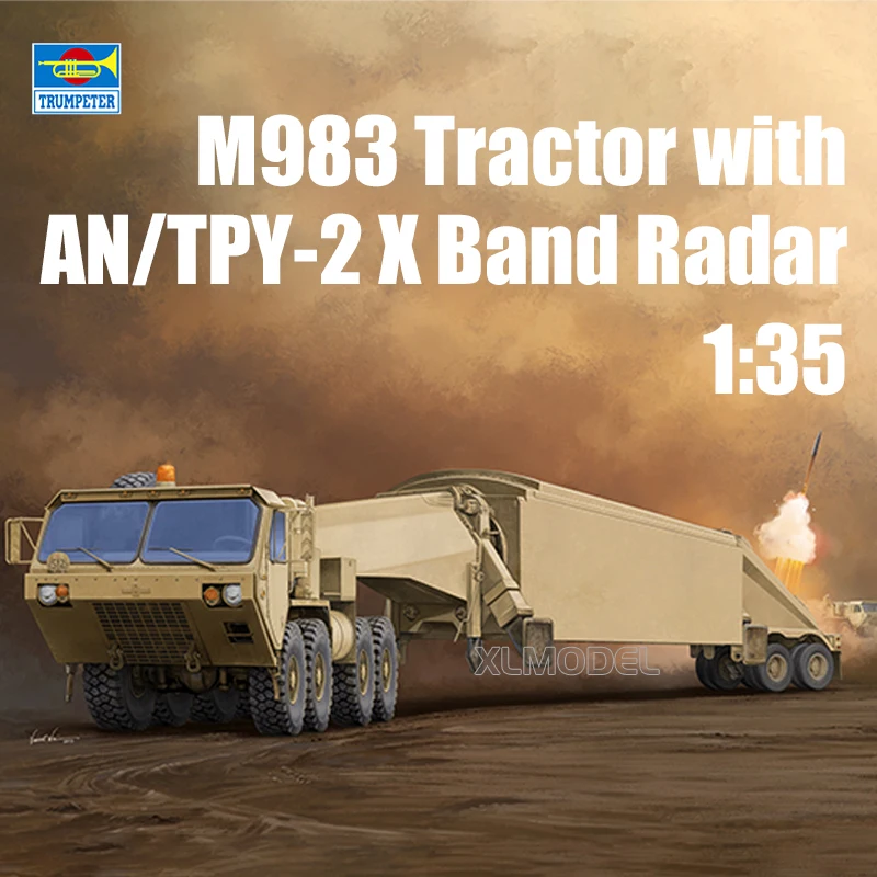 

Комплект пластиковой масштабной модели Trumpeter 01059 M983 HEMTT, трактор и полосовой радар Y-2 X 1/35