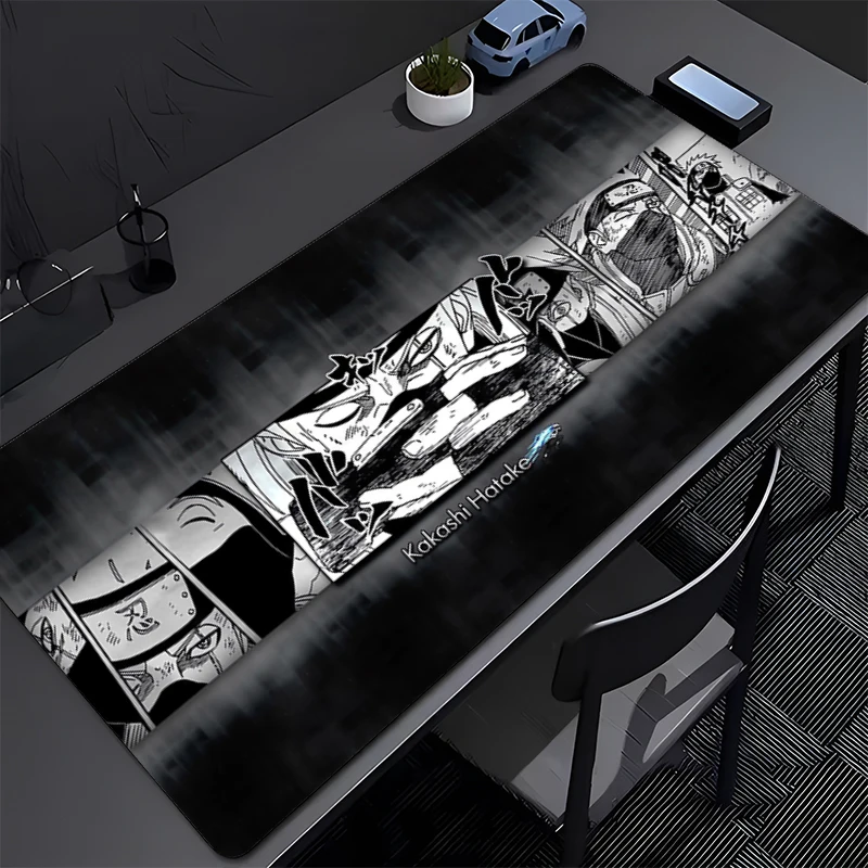 Mouse pad grande naruto hatake kakashi gamer teclado almofadas protetor de mesa de jogos laptops mousepad deskmat pc tapete mousepad
