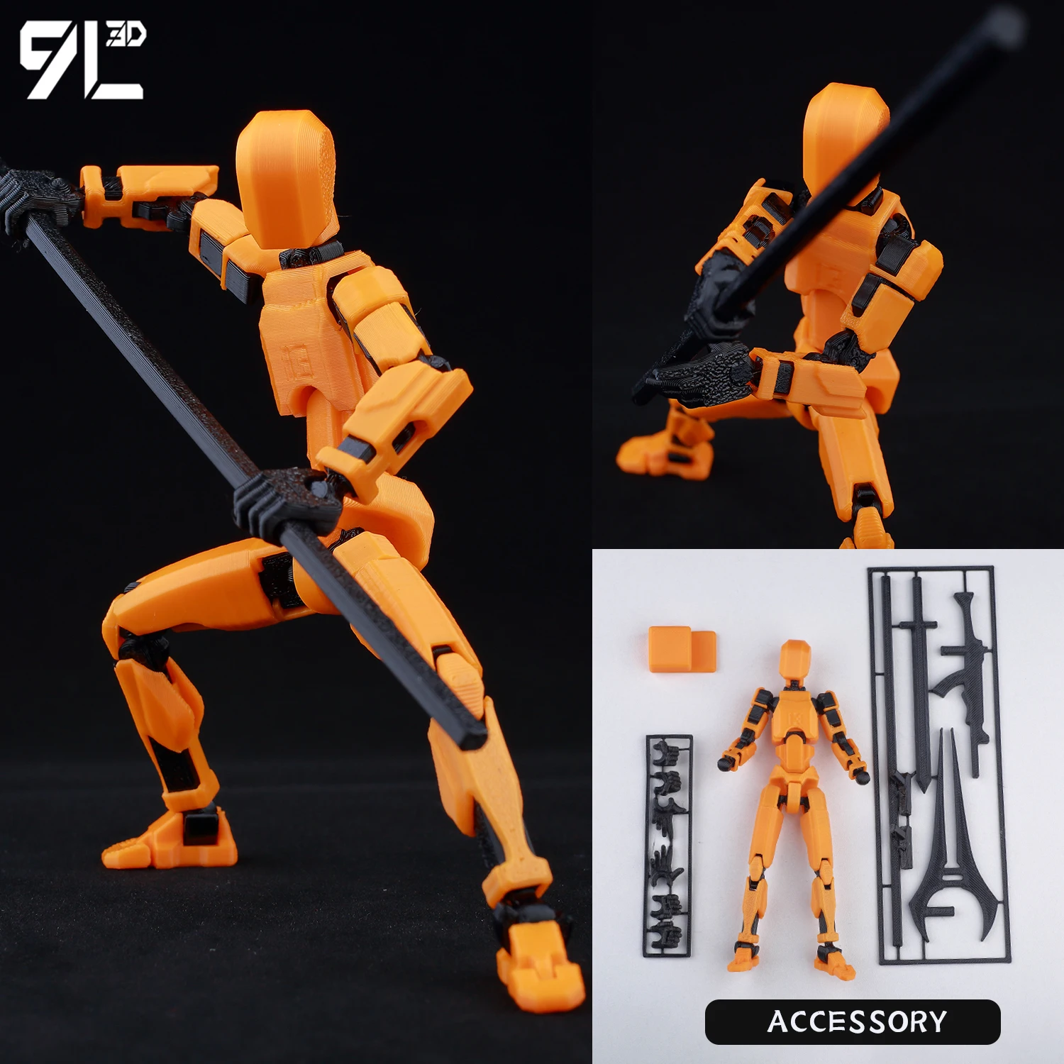 Titan13 Criativo DIY Montagem 13 Articulações Fantoche com Acessórios Mutáveis para Estudantes de Arte ​   Fantoche feito à mão DIY