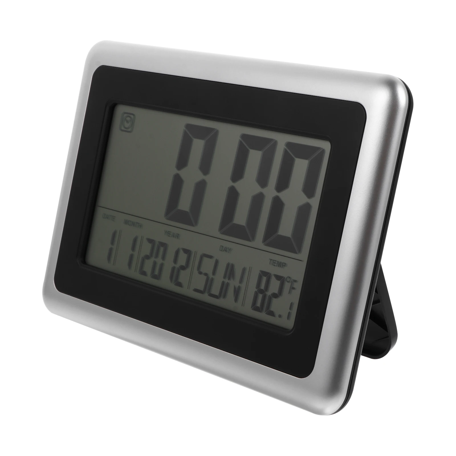 

1pc Lcd Alarm Electronic Wall With Temperature Display Silent Electronic Clock Bedroom Desktop Clock For Elder