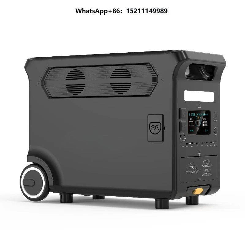 Large Capacity 3840Wh Power Station Portable 3600W 3300W Solar Power Generator With Fordable Cart System