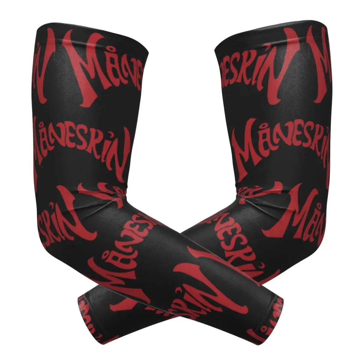 

Maneskin красный логотип наружные рукава для защиты от солнца и ультрафиолета летние велосипедные татуировки рукава