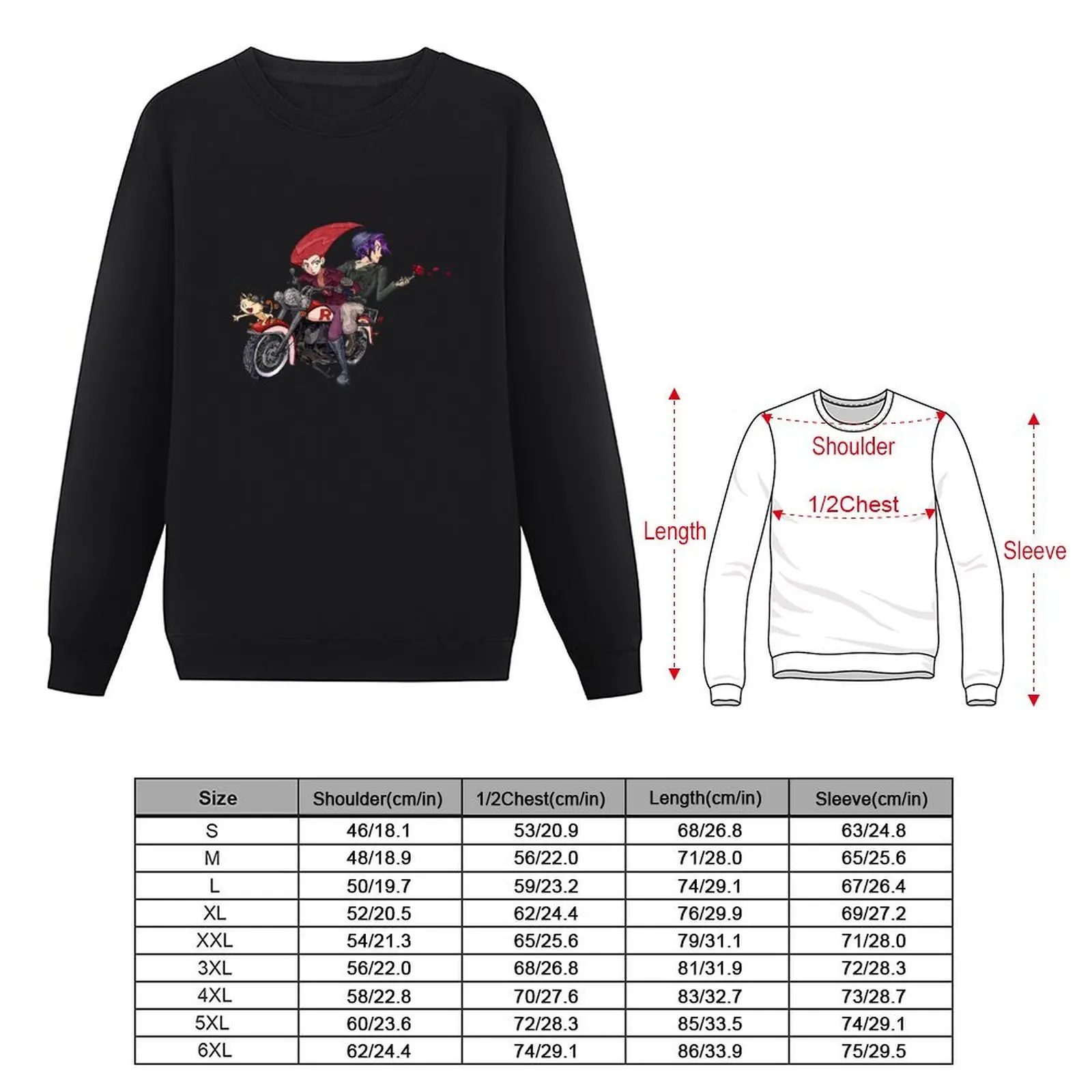 Team Rocket Blasting Off Again! Pullover japanese style tracksuit men's sweat-shirt korean clothes oversize sweatshirt
